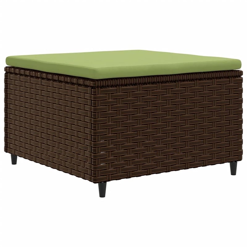vidaXL 6 Piece Poly Rattan Lounge Set in Green/Brown