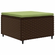vidaXL 6 Piece Poly Rattan Lounge Set in Green/Brown