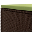 vidaXL 6 Piece Poly Rattan Lounge Set in Green/Brown