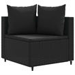 vidaXL 4 Piece Steel Patio Sofa Set in Black