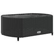 vidaXL 4 Piece Steel Patio Sofa Set in Black
