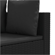 vidaXL 4 Piece Steel Patio Sofa Set in Black