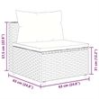 vidaXL 4 Piece Poly Rattan Large Patio Sofa Set in Brown/Cream