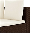 vidaXL 4 Piece Poly Rattan Large Patio Sofa Set in Brown/Cream