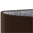 vidaXL 4 Piece Poly Rattan Large Patio Sofa Set in Brown/Cream