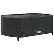 vidaXL 7 Piece Steel Patio Sofa Set in Black/Blue
