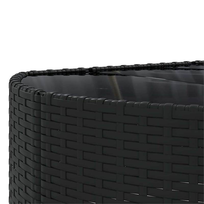 vidaXL 7 Piece Steel Patio Sofa Set in Black/Blue