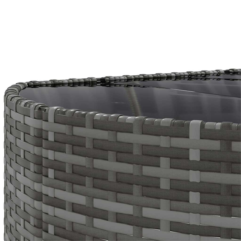 vidaXL 7 Piece Steel Large Patio Sofa Set in Gray/Blue