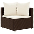 vidaXL 6 Piece Patio Sofa Set in Brown/Cream