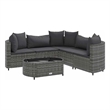 vidaXL 6 Piece Steel Patio Sofa Set in Gray/Anthracite