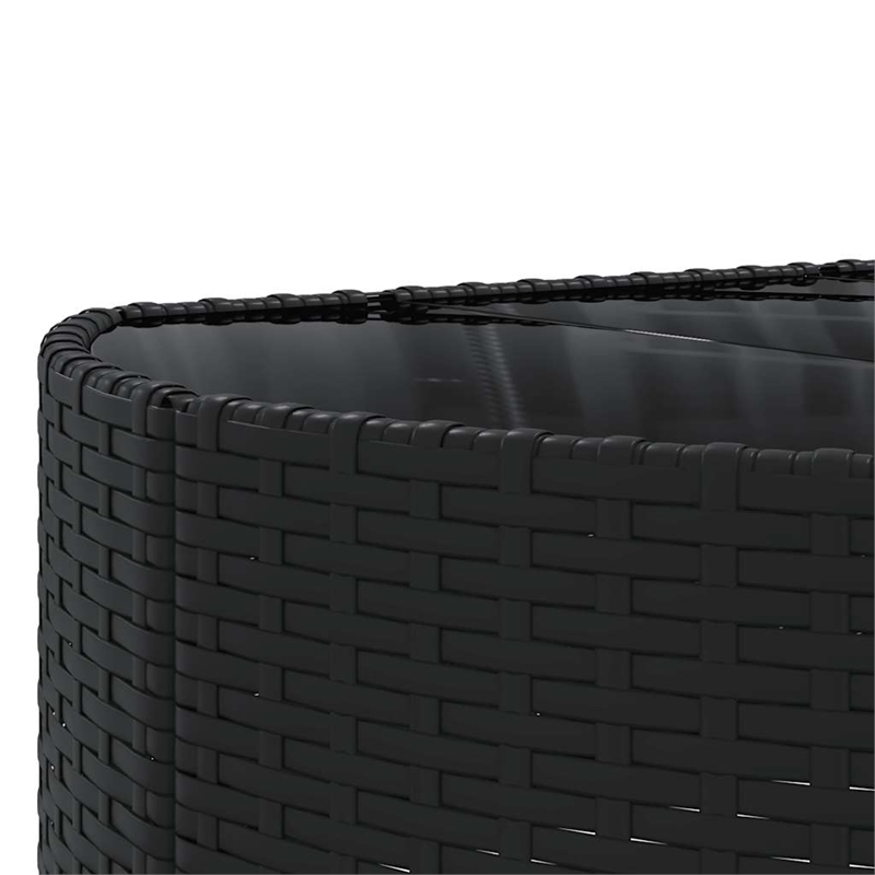 vidaXL 6 Piece Steel Patio Sofa Set in Black/Blue