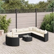 vidaXL 10 Piece Small Patio Sofa Set in Black