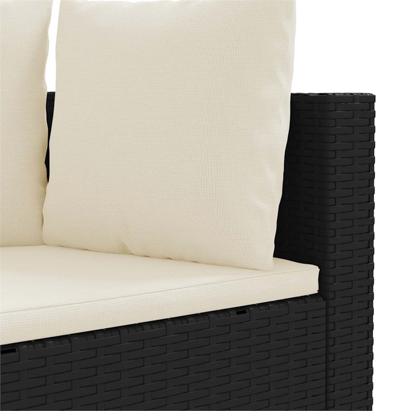 vidaXL 10 Piece Small Patio Sofa Set in Black
