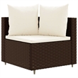 vidaXL 6 Piece Poly Rattan Small Patio Sofa Set in Brown