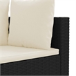 vidaXL Poly Rattan Patio Sofa Set in Black/White/Cream