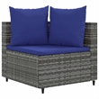 vidaXL 9 Piece Steel Patio Sofa Set in Gray