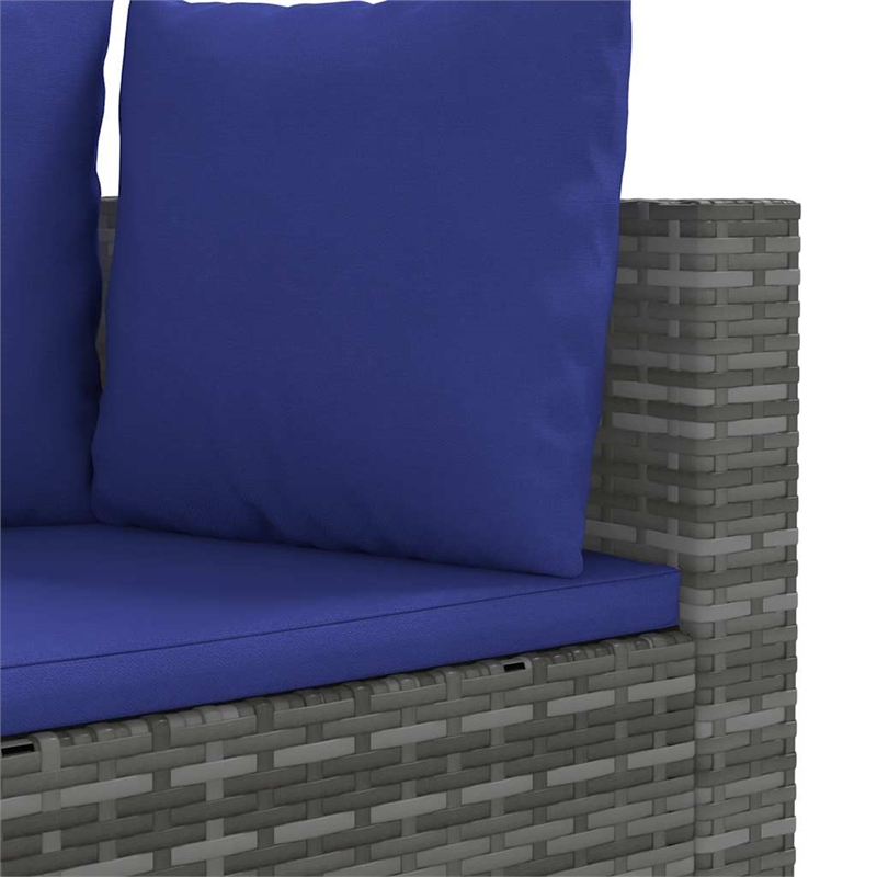 vidaXL 9 Piece Steel Patio Sofa Set in Gray