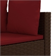 vidaXL 5 Piece Patio Sofa Set in Brown