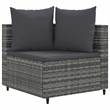 vidaXL 4 Piece Poly Rattan Patio Sofa Set in Gray/Anthracite