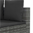 vidaXL 4 Piece Poly Rattan Patio Sofa Set in Gray/Anthracite