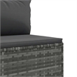 vidaXL 4 Piece Poly Rattan Patio Sofa Set in Gray/Anthracite