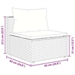 vidaXL 4 Piece Poly Rattan Patio Sofa Set in Gray/Anthracite