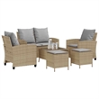 vidaXL 6 Piece Sofa Set in Beige