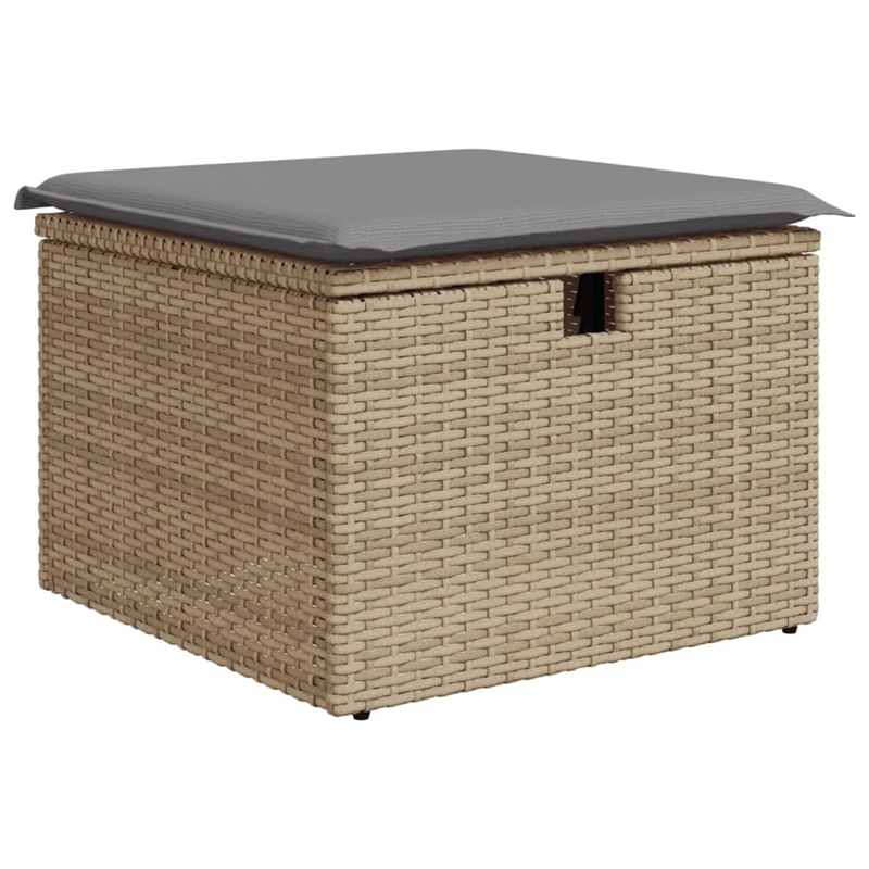 vidaXL 4 Piece Poly Rattan Sofa Set in Beige