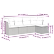 vidaXL 5 Piece Poly Rattan Sofa Set in Black