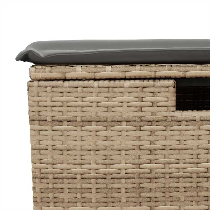 vidaXL 5 Piece Poly Rattan Sofa Set in Gray/Beige