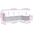 vidaXL 5 Piece Sofa Set in White/Brown/Cream