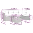 vidaXL 6 Piece Poly Rattan Sofa Set in Beige