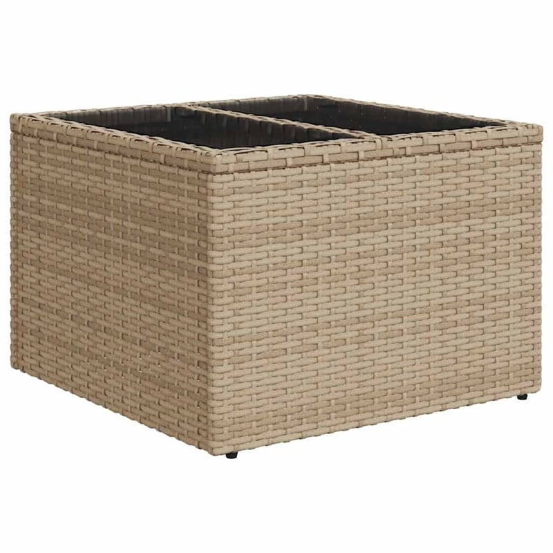 vidaXL 6 Piece Poly Rattan Sofa Set in Beige