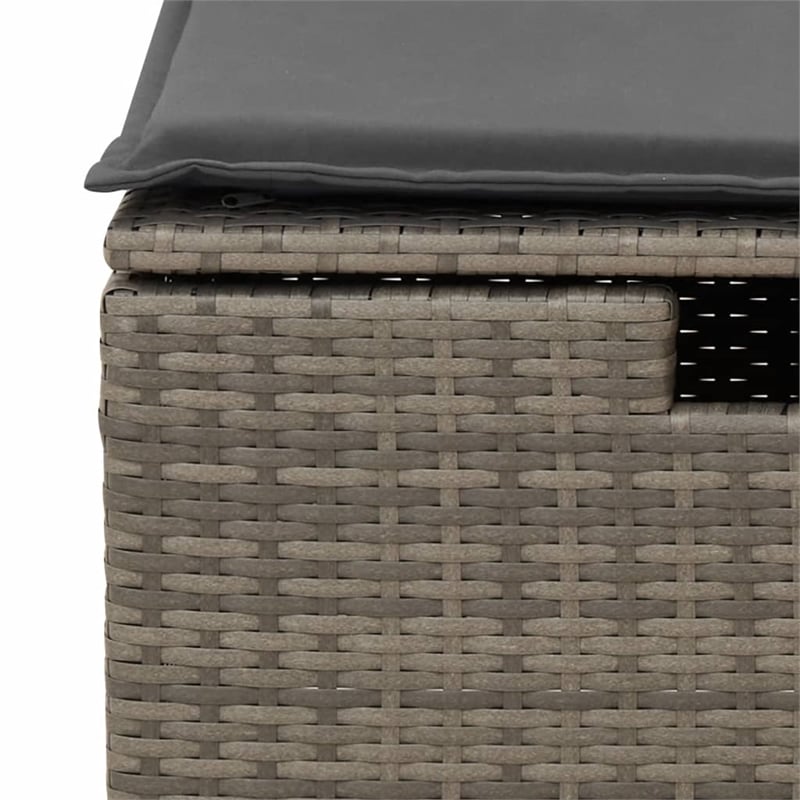 vidaXL 6 Piece Poly Rattan Sofa Set in Gray