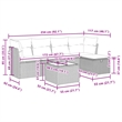 vidaXL 6 Piece Poly Rattan Sofa Set in Gray