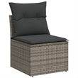 vidaXL 6 Piece Poly Rattan Sofa Set in Gray