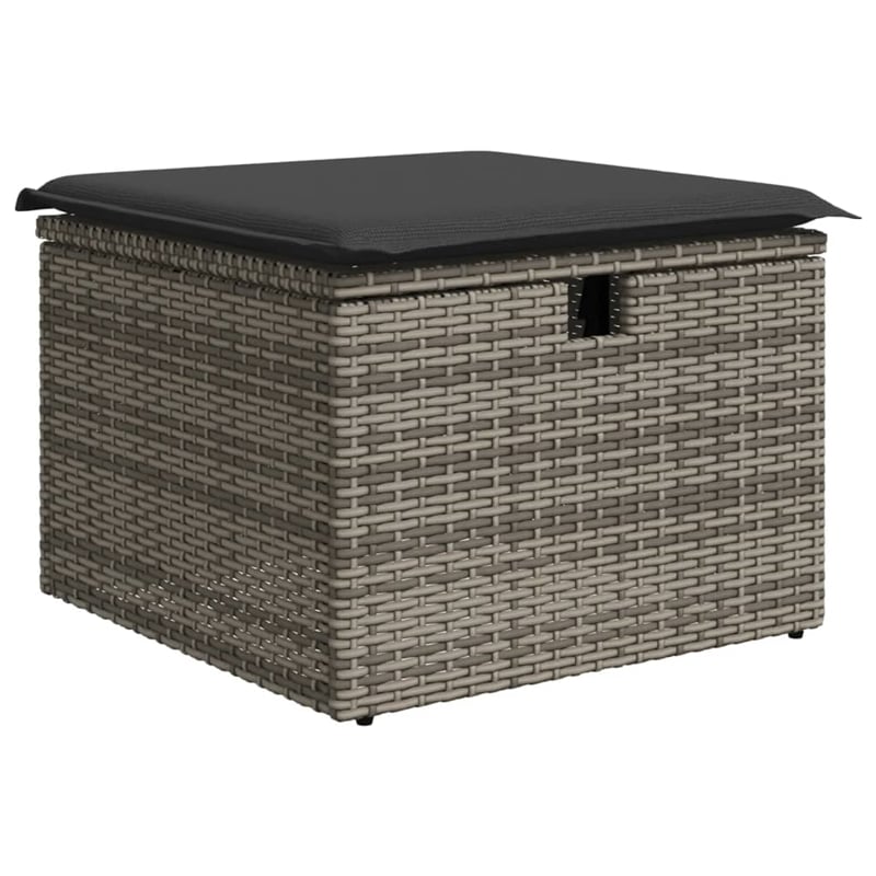 vidaXL 6 Piece Poly Rattan Sofa Set in Gray