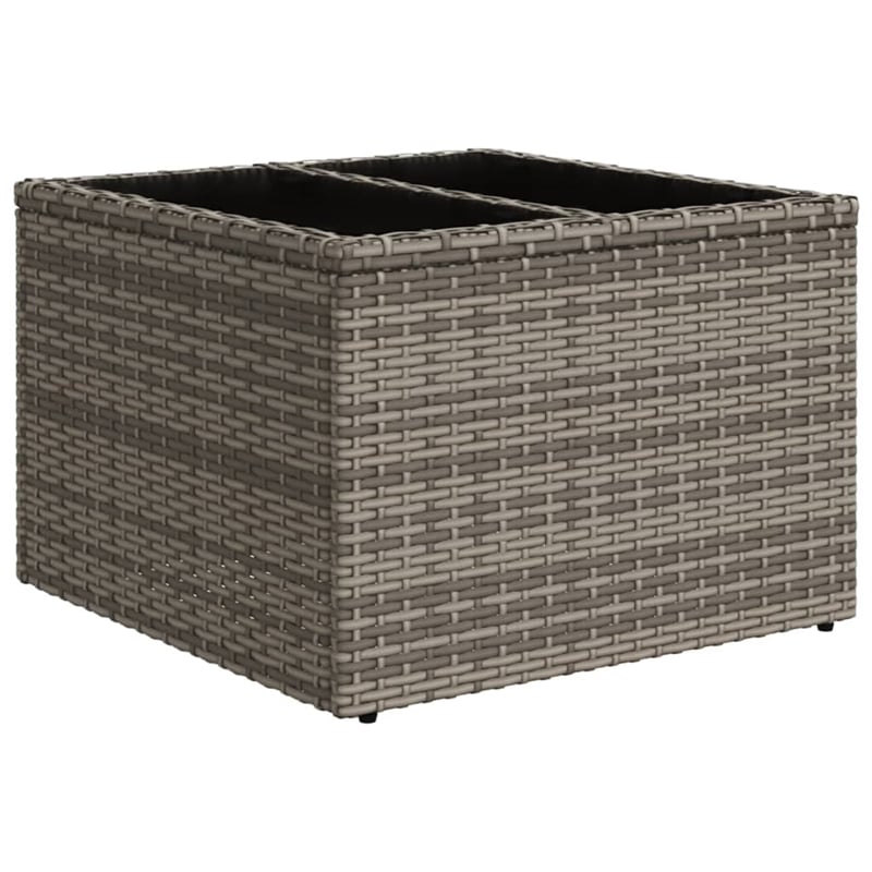 vidaXL 6 Piece Poly Rattan Sofa Set in Gray