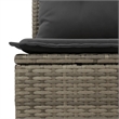 vidaXL 6 Piece Poly Rattan Sofa Set in Gray