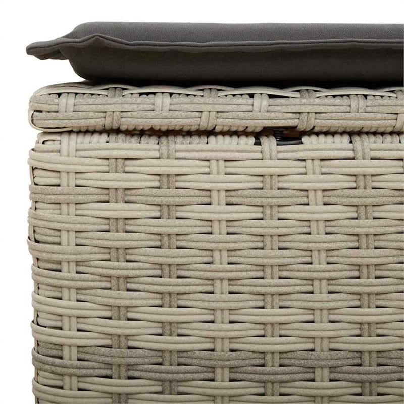 vidaXL 6 Piece Poly Rattan Sofa Set in Gray