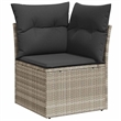 vidaXL 6 Piece Poly Rattan Sofa Set in Gray