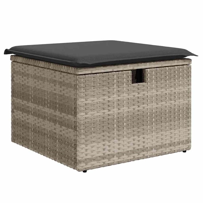vidaXL 6 Piece Poly Rattan Sofa Set in Gray