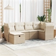 vidaXL 6 Piece Sofa Set in Beige