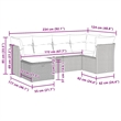 vidaXL 6 Piece Sofa Set in Beige