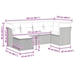 vidaXL Poly Rattan Sofa Set in Gray