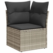 vidaXL Poly Rattan Sofa Set in Gray