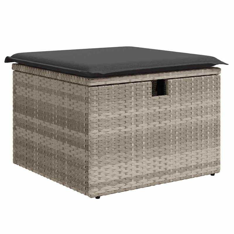 vidaXL Poly Rattan Sofa Set in Gray