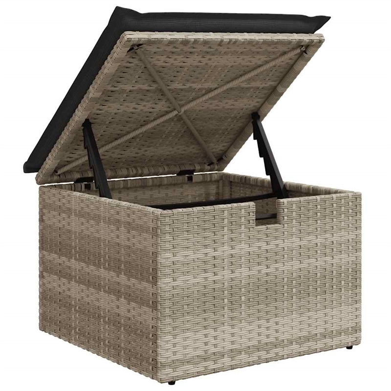 vidaXL Poly Rattan Sofa Set in Gray