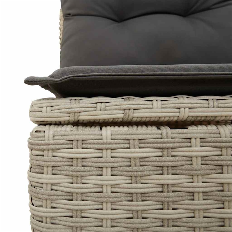 vidaXL Poly Rattan Sofa Set in Gray