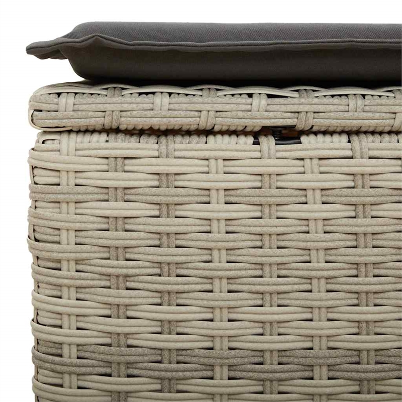 vidaXL Poly Rattan Sofa Set in Gray